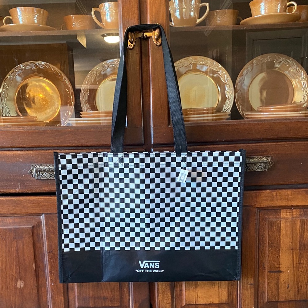 ♥️💖 FREE GIFT w/ PURCHASE of $45+ VANS Large Reusable Shopper Tote Checkerboard